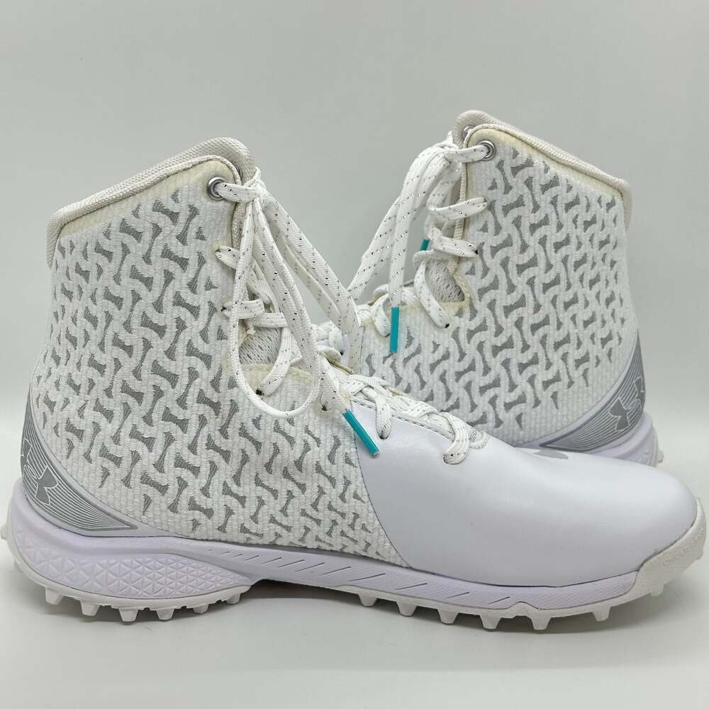 NEW! Under Armour Lacrosse Turf Cleats White Women's 9.5 - Picture 5 of 10